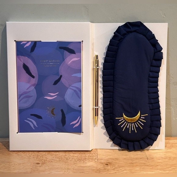 Flawsome Sweet Dreams Sleep Diary, Pen & Sleep Mask Set. Brand New In Box. - Picture 1 of 10